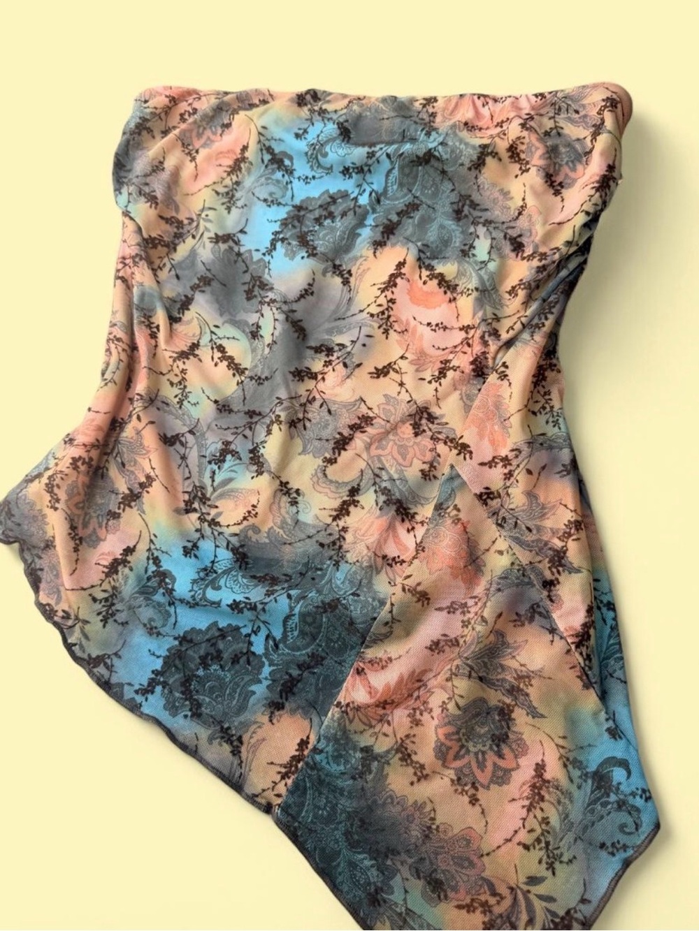 Y2K velvet Floral Print Women’s Top